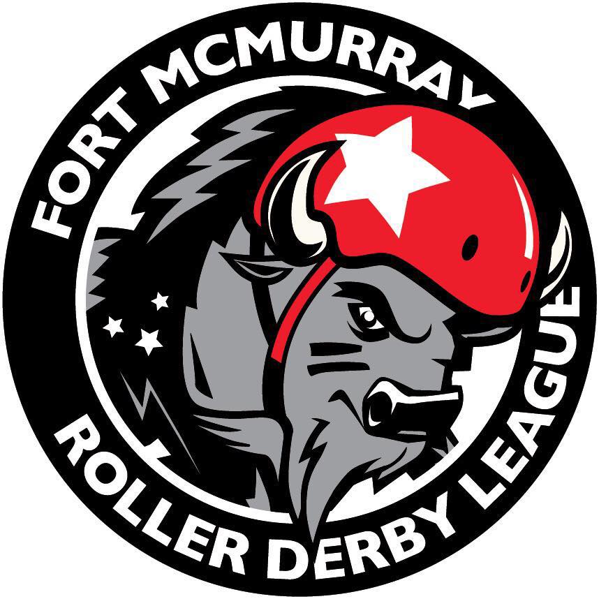 fort mcmurray roller derby league logo in the wood buffalo sport region