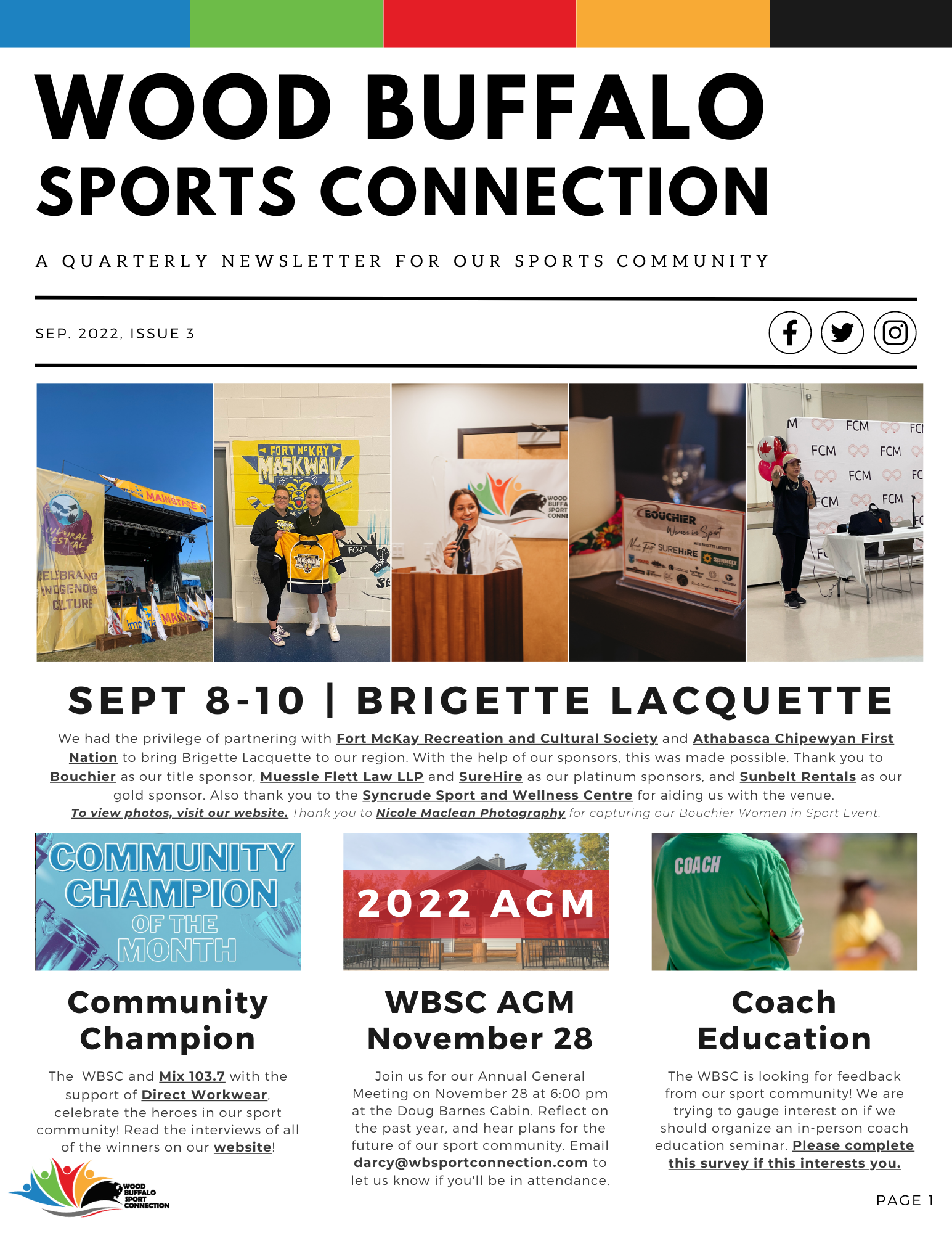 page 1 of quarter 3 wbsc newsletter